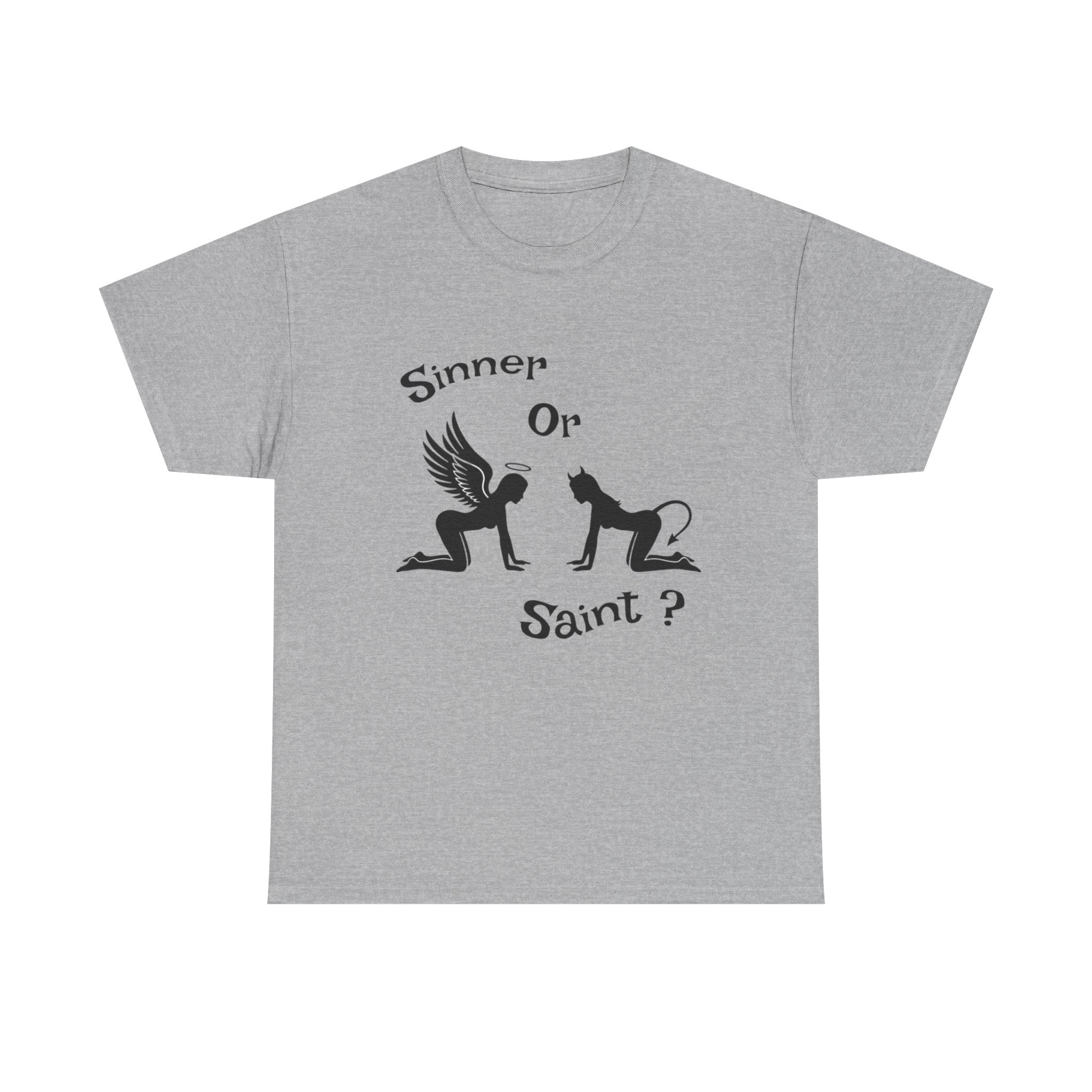 Sinner or Saint? Angel vs Devil Graphic Tee – Bold Naughty vs Nice T-Shirt 😈😇