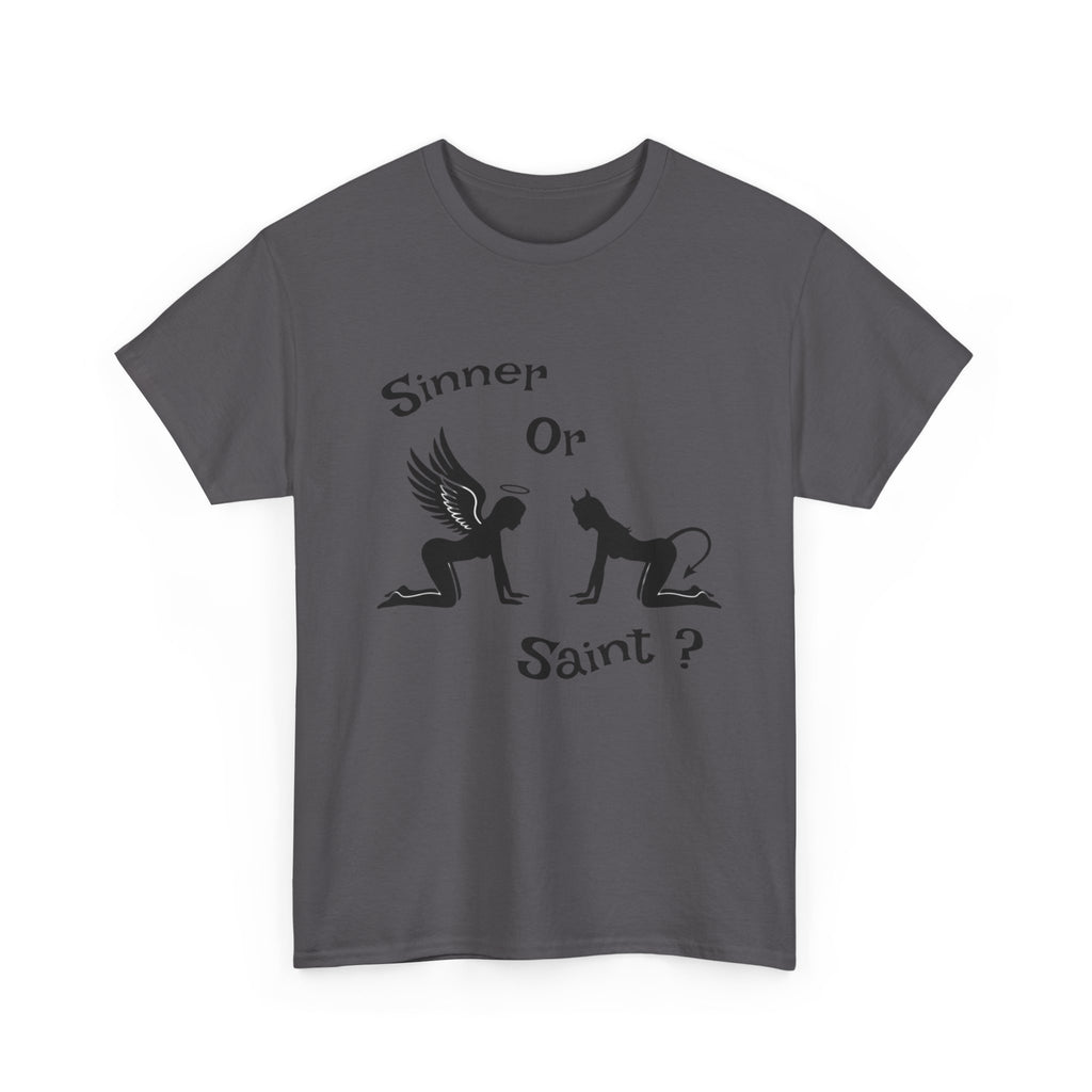 Sinner or Saint? Angel vs Devil Graphic Tee – Bold Naughty vs Nice T-Shirt 😈😇