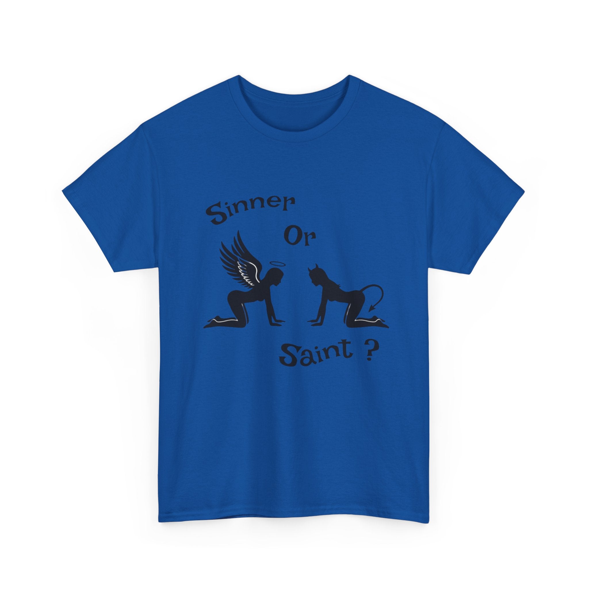 Sinner or Saint? Angel vs Devil Graphic Tee – Bold Naughty vs Nice T-Shirt 😈😇