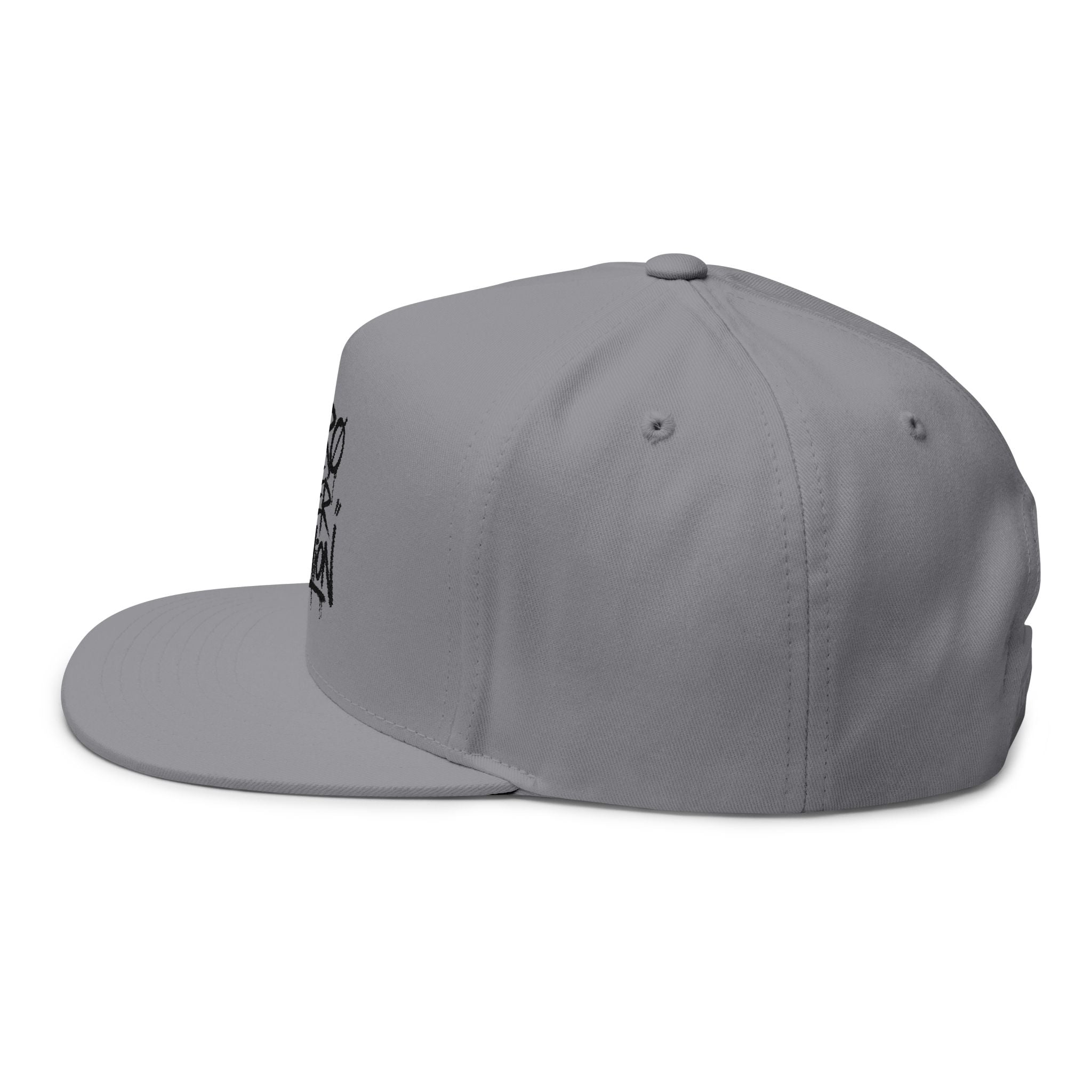 Flat Bill Cap — "Zero Filter Fashion" Embroidered Streetwear Snapback