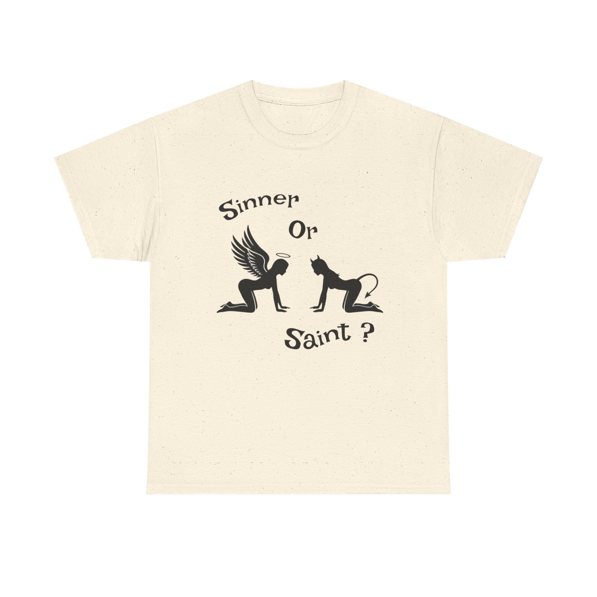 Sinner or Saint? Angel vs Devil Graphic Tee – Bold Naughty vs Nice T-Shirt 😈😇