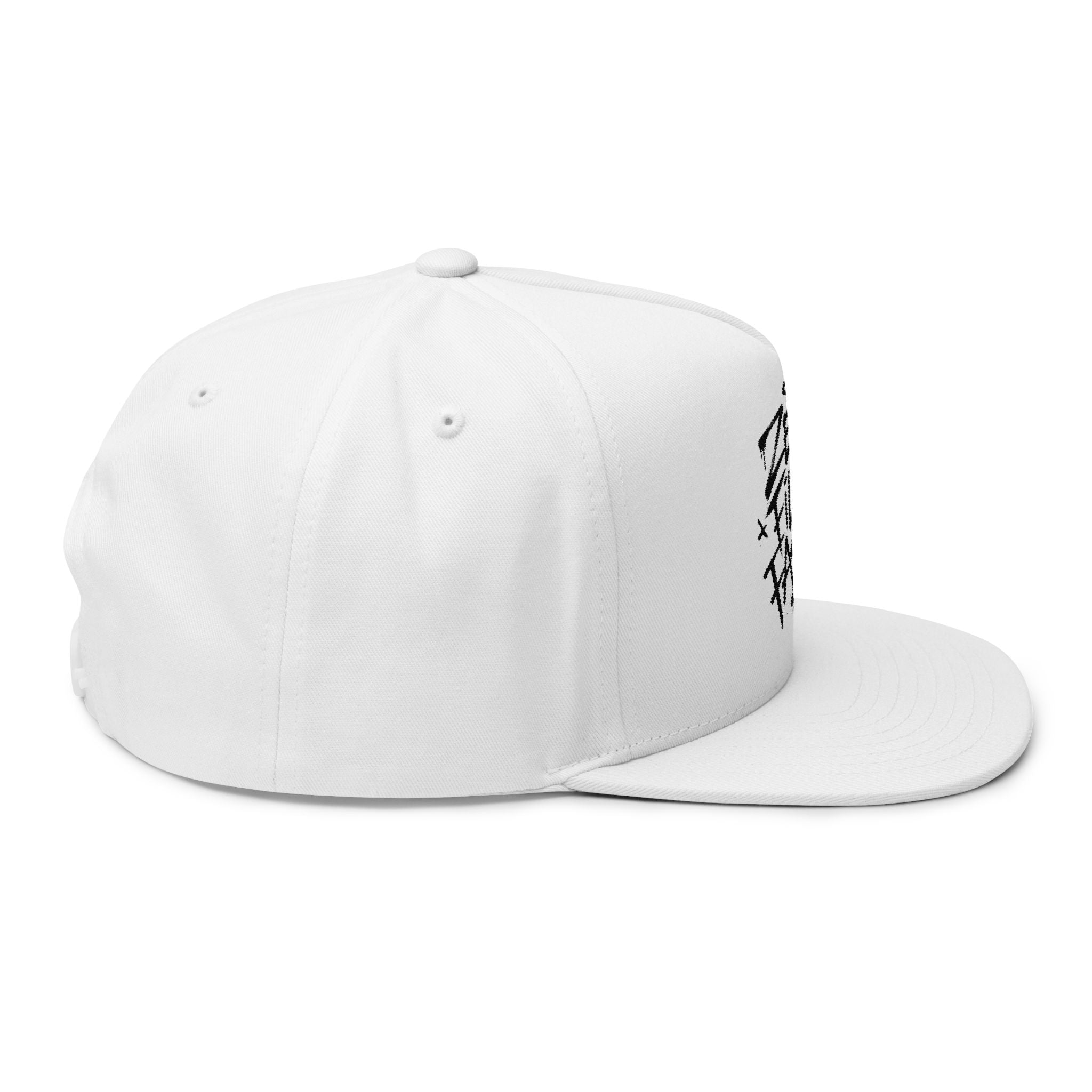 Flat Bill Cap — "Zero Filter Fashion" Embroidered Streetwear Snapback