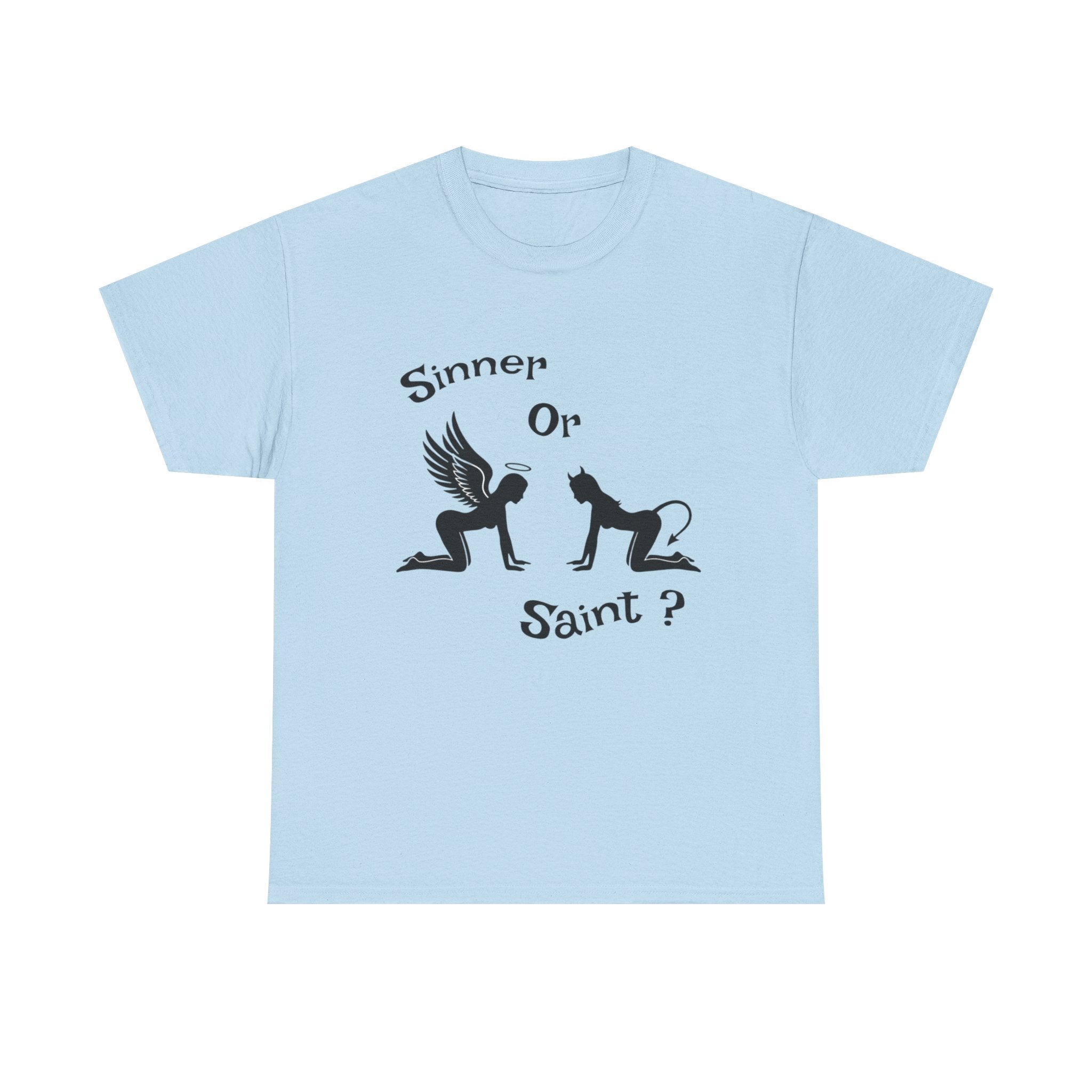 Sinner or Saint? Angel vs Devil Graphic Tee – Bold Naughty vs Nice T-Shirt 😈😇