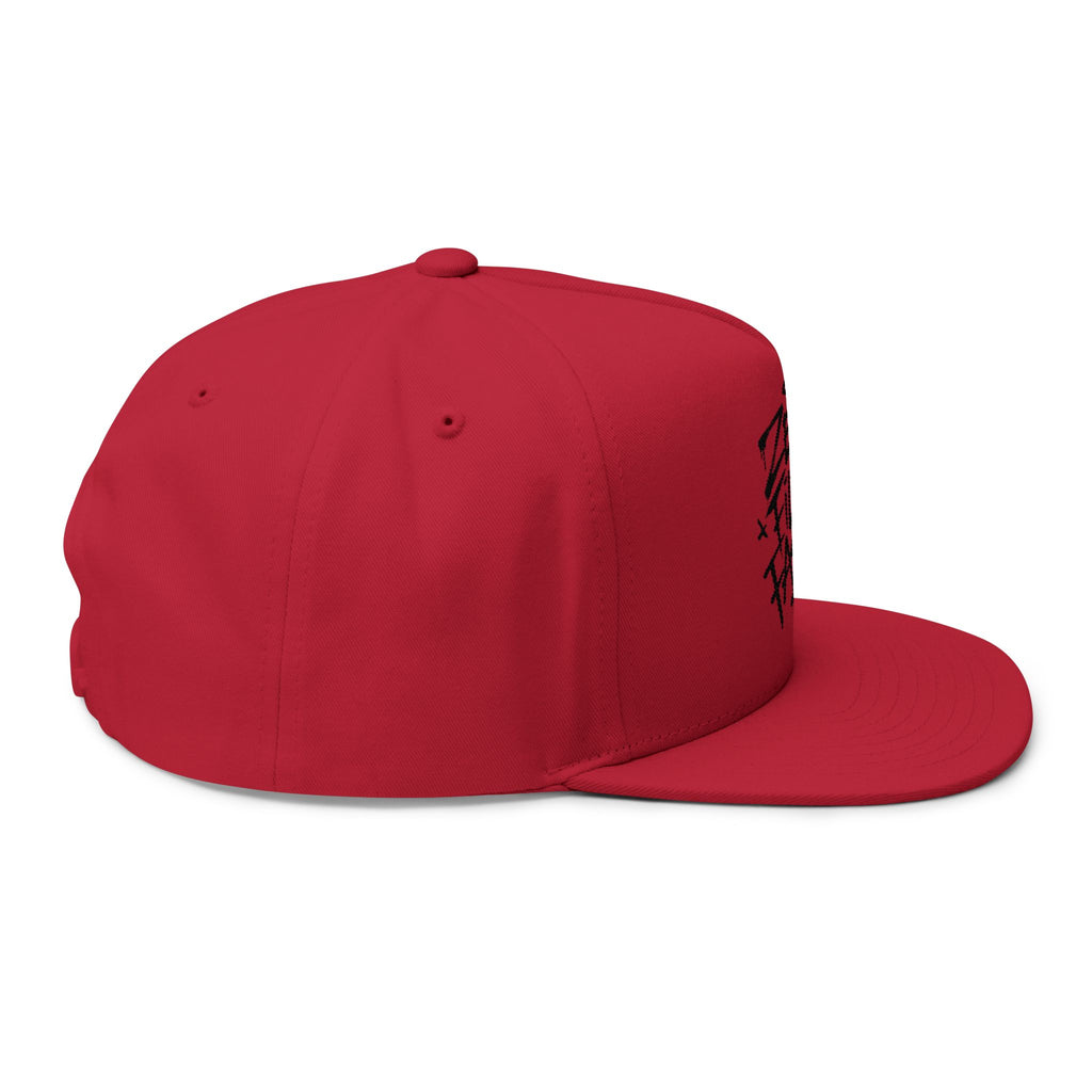 Flat Bill Cap — "Zero Filter Fashion" Embroidered Streetwear Snapback