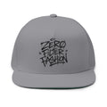 Flat Bill Cap — "Zero Filter Fashion" Embroidered Streetwear Snapback