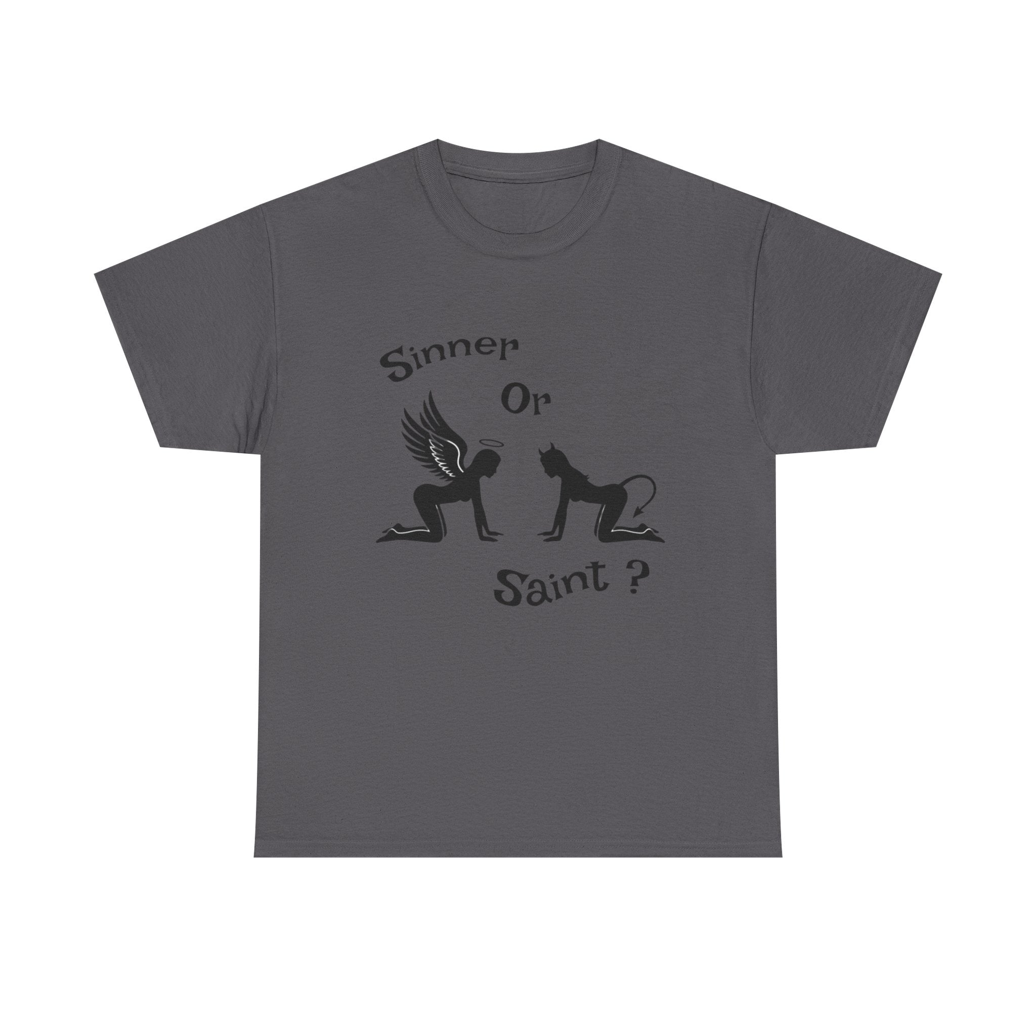 Sinner or Saint? Angel vs Devil Graphic Tee – Bold Naughty vs Nice T-Shirt 😈😇