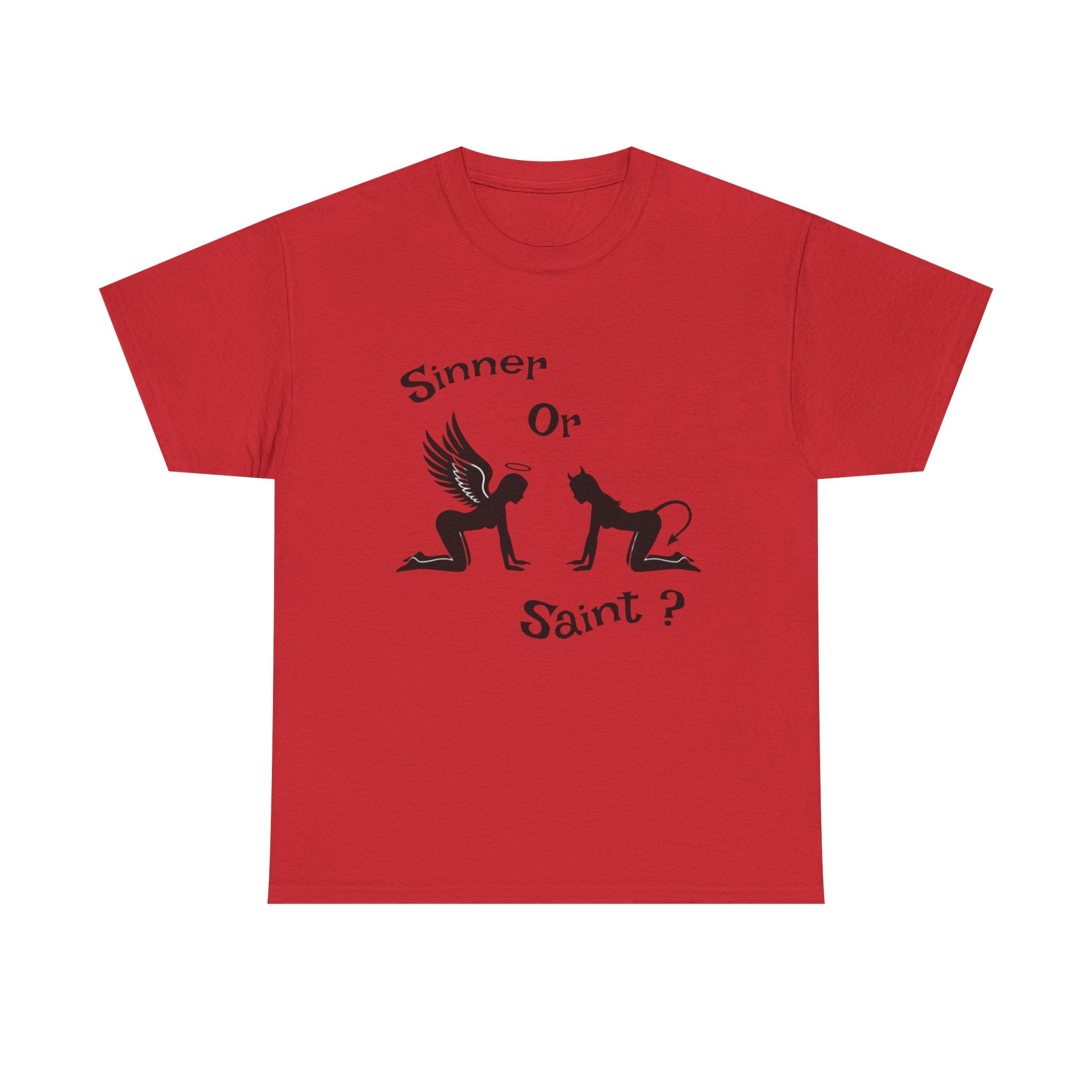 Sinner or Saint? Angel vs Devil Graphic Tee – Bold Naughty vs Nice T-Shirt 😈😇