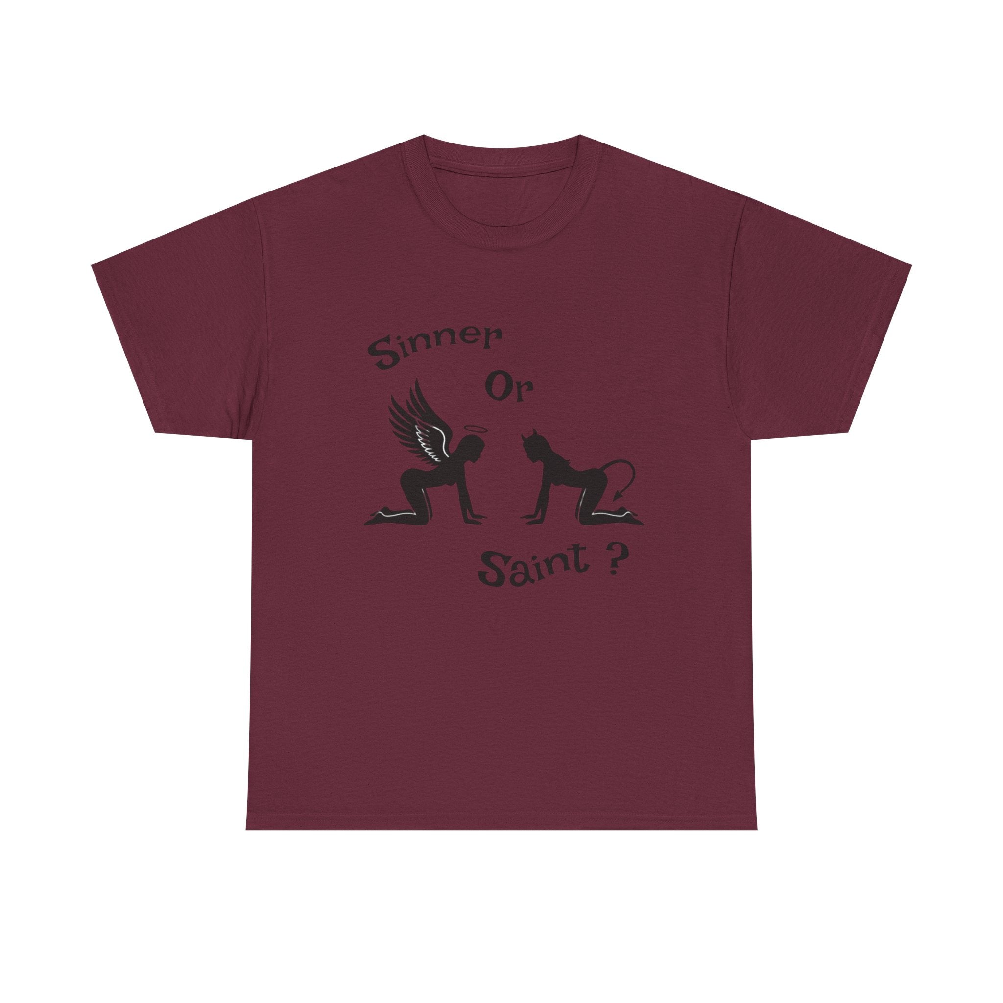 Sinner or Saint? Angel vs Devil Graphic Tee – Bold Naughty vs Nice T-Shirt 😈😇