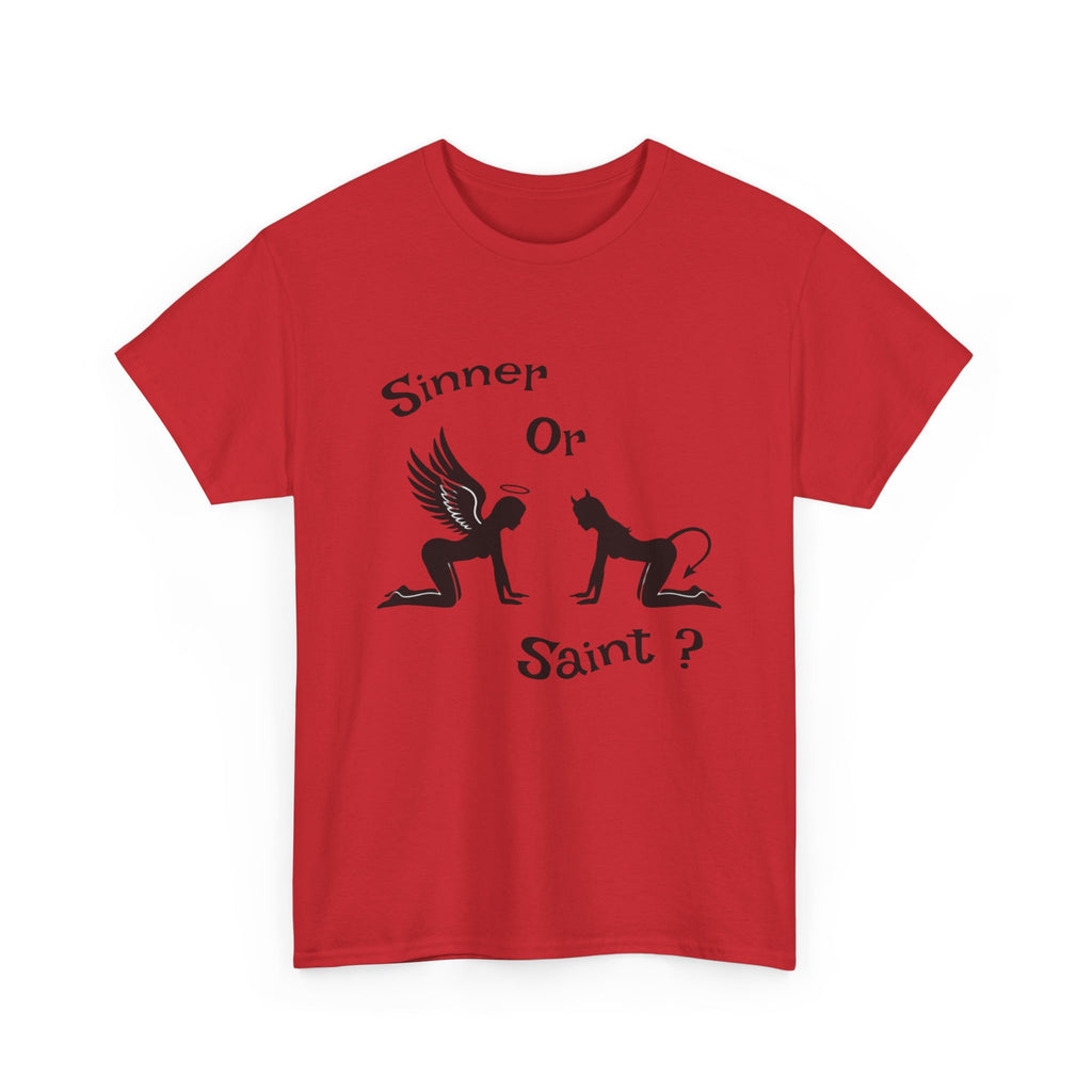Sinner or Saint? Angel vs Devil Graphic Tee – Bold Naughty vs Nice T-Shirt 😈😇