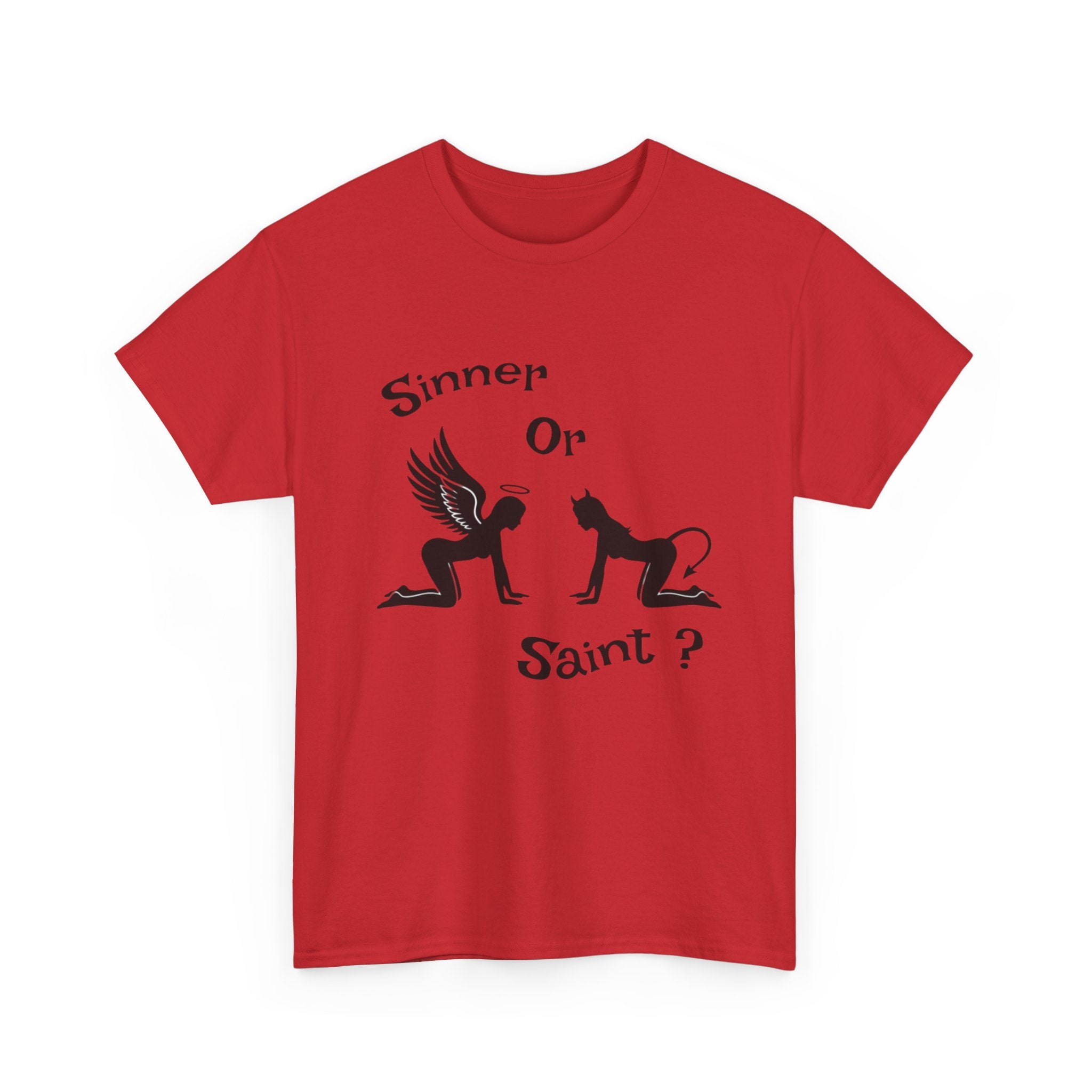 Sinner or Saint? Angel vs Devil Graphic Tee – Bold Naughty vs Nice T-Shirt 😈😇