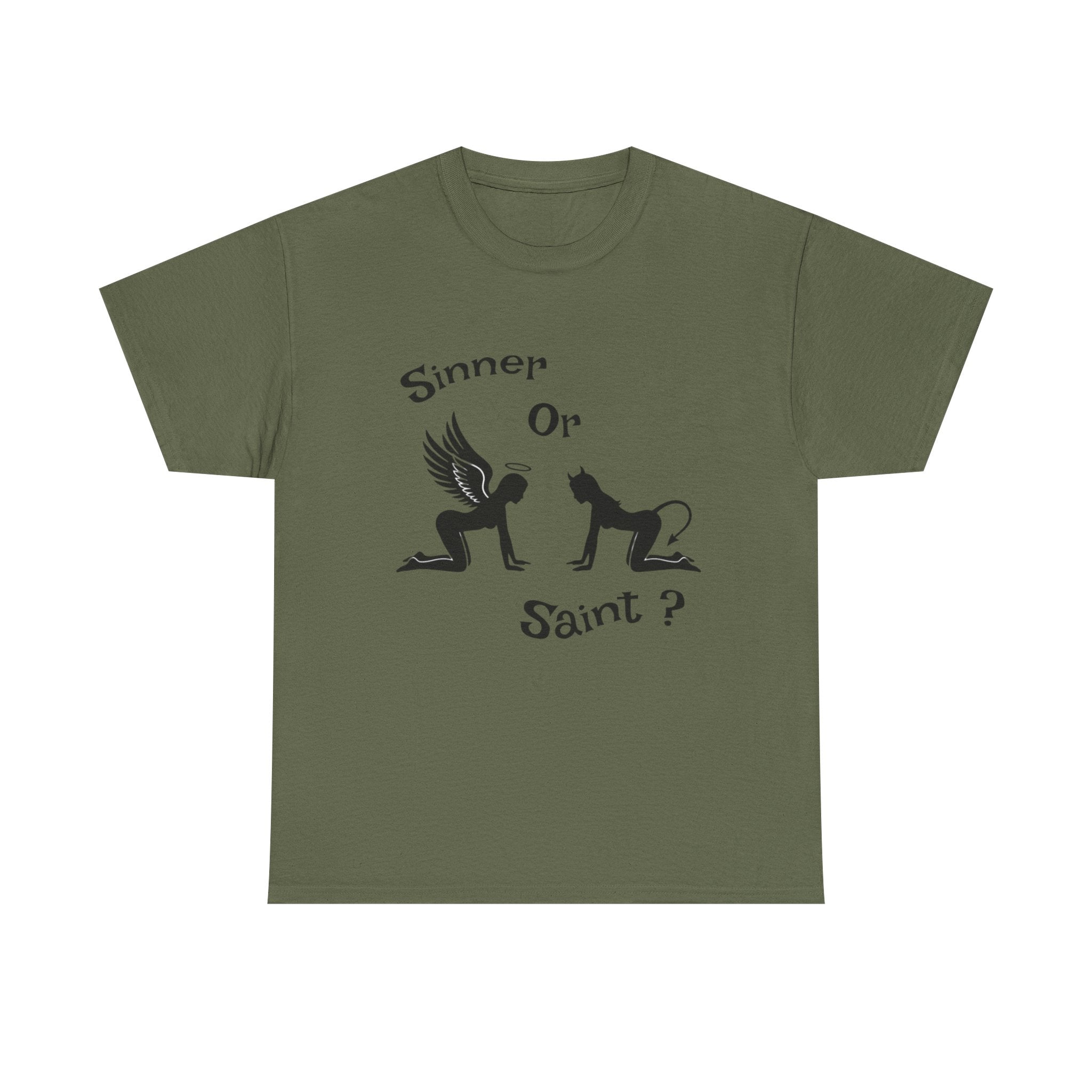 Sinner or Saint? Angel vs Devil Graphic Tee – Bold Naughty vs Nice T-Shirt 😈😇