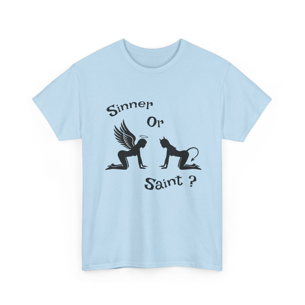 Sinner or Saint? Angel vs Devil Graphic Tee – Bold Naughty vs Nice T-Shirt 😈😇