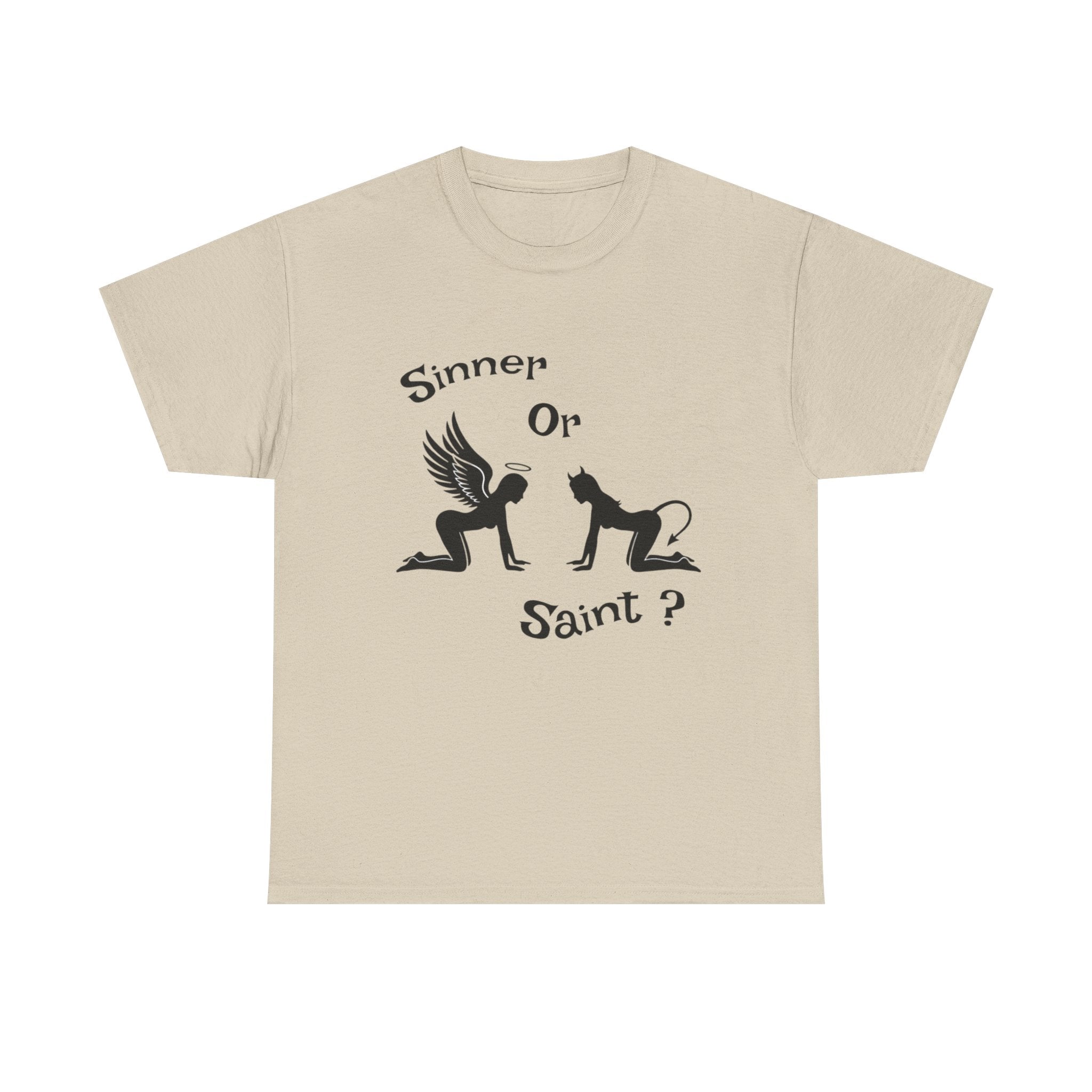 Sinner or Saint? Angel vs Devil Graphic Tee – Bold Naughty vs Nice T-Shirt 😈😇